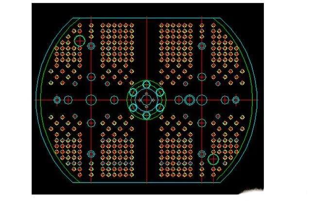 Plan of the machine's standard template